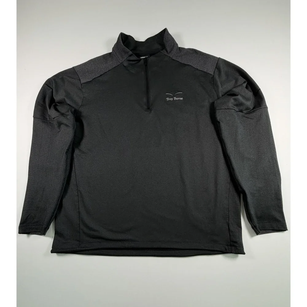 Nike Golf Tour Premium 1/4 Zip Black Ribbed Men's Size XL Troy Burne